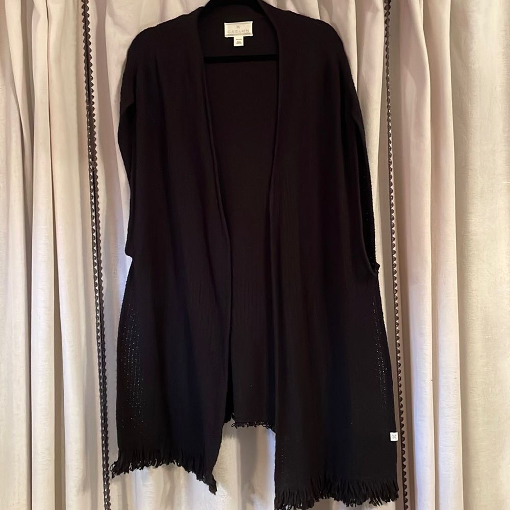 Caslon/Nordstrom sleeveless sweater/duster one size
